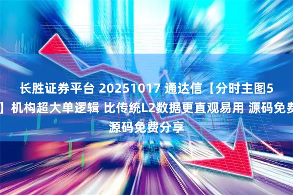 长胜证券平台 20251017 通达信【分时主图500万】机构超大单逻辑 比传统L2数据更直观易用 源码免费分享