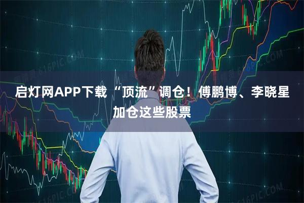 启灯网APP下载 “顶流”调仓！傅鹏博、李晓星加仓这些股票